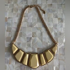 Gold and Cream Statement Necklace